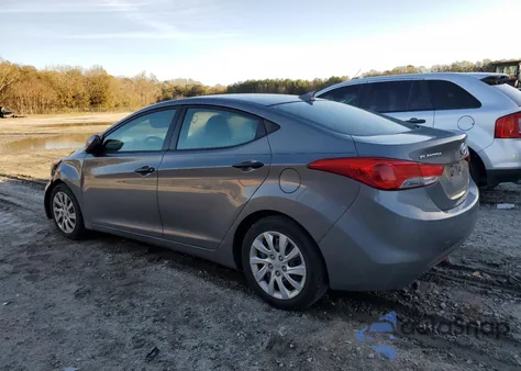 2012 Hyundai Elantra Gls from USA, damaged, VIN 5NPDH4AEXCH096318